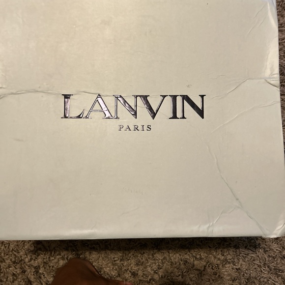 Lanvin curb sneaker black and white